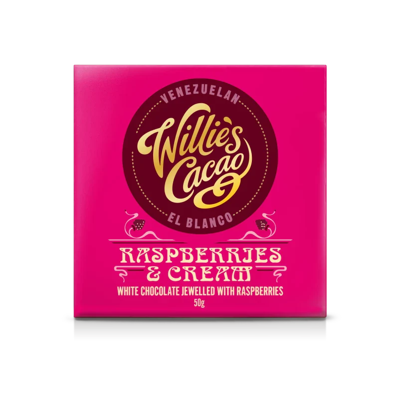 Willie's Cacao Raspberries & Cream Venezuelan Chocolate (50g)