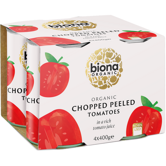 Biona Organic Chopped Tomatoes 4 x 400g (1.6kg)