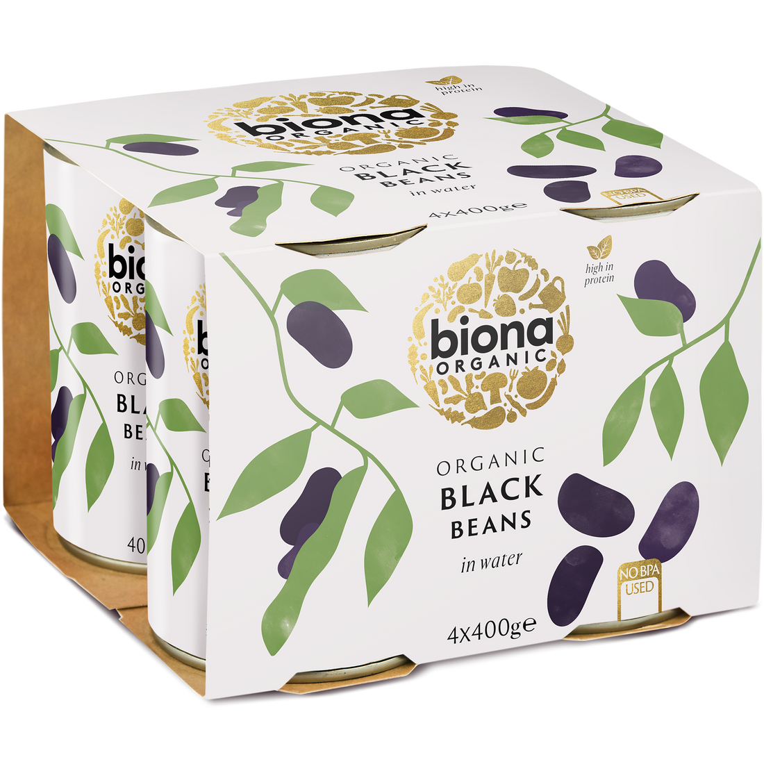 Biona Organic Black Bean 4 x 400g (1.6kg)