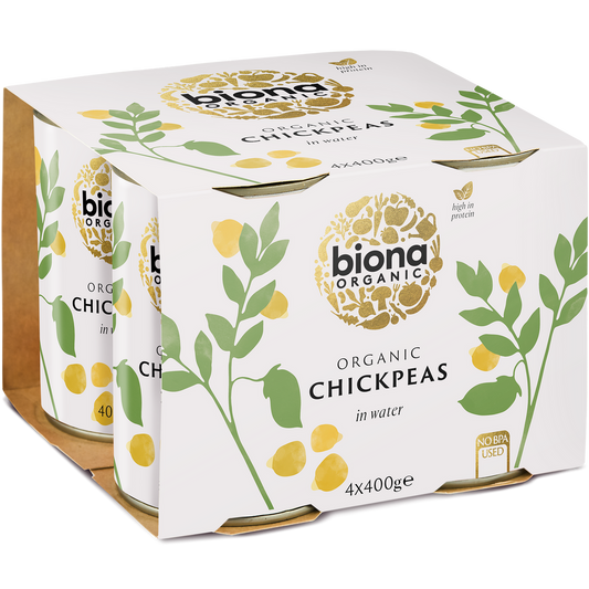 Biona Organic Chickpeas 4 x 400g