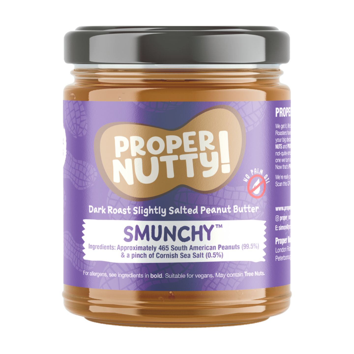 Proper Nutty Dark Roast Slightly Salted Peanut Butter (280g)