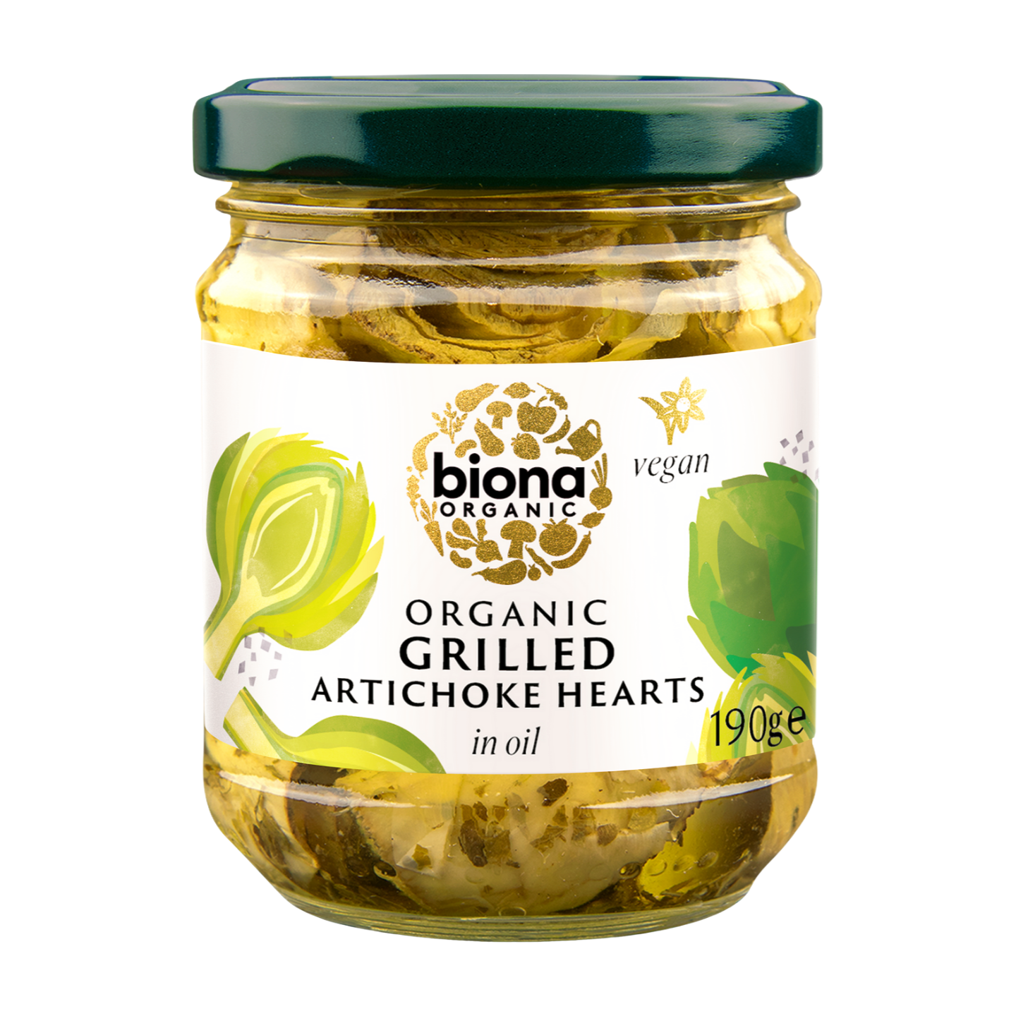 Biona Organic Grilled Artichoke Hearts in Oil (190g)