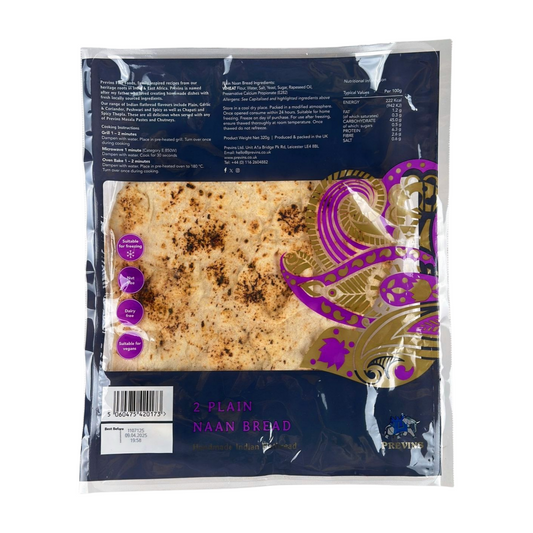 Previns Large Plain Naan Breads (320g)