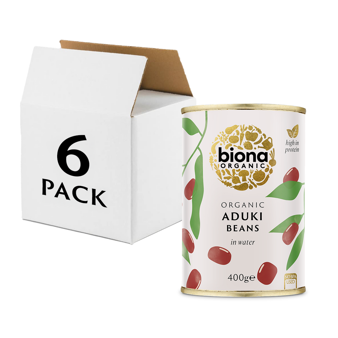 Biona Aduki Beans 6 x 400g (2.4kg)
