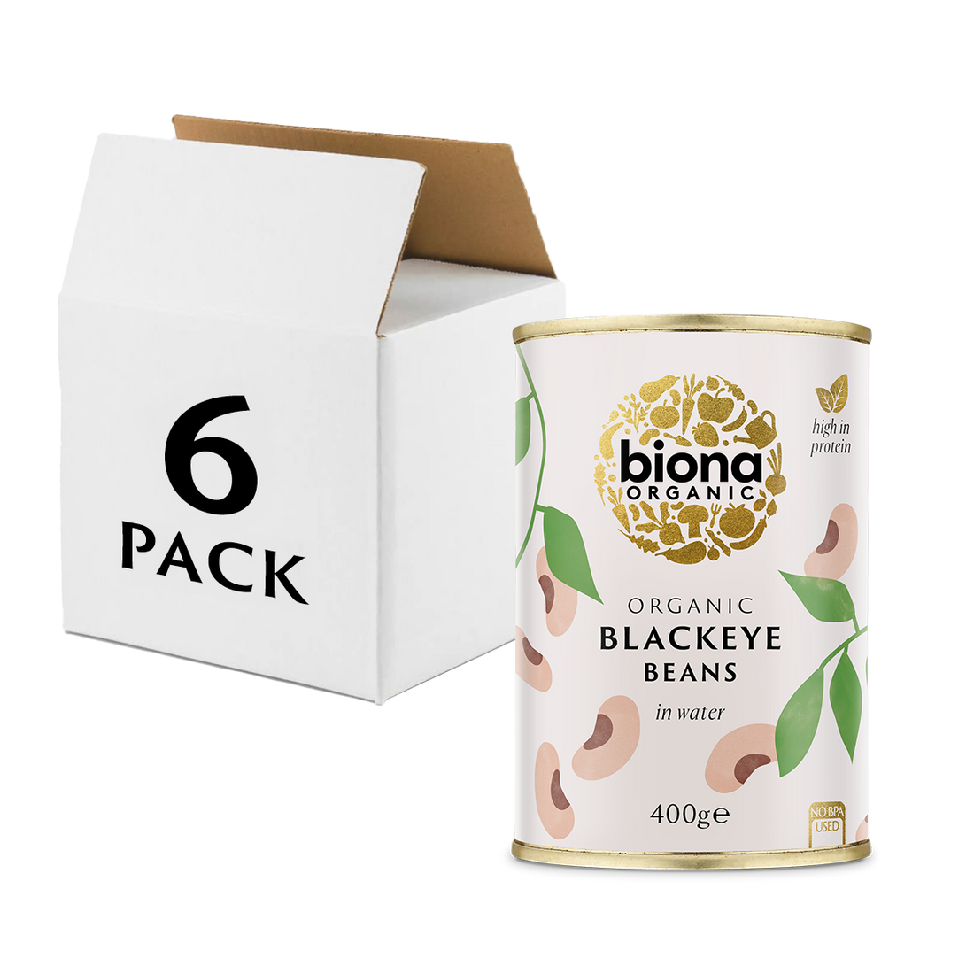 Biona Organic Blackeye Beans 6 x 400g (2.4kg)