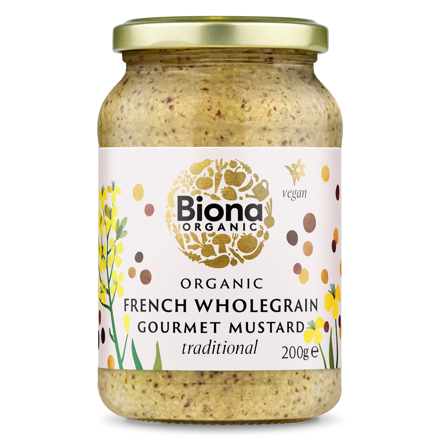 Biona Organic French Wholegrain Mustard (200g)