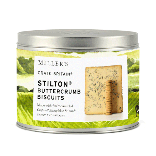 Artisan Biscuits Grate Britain® Buttercrumb Biscuits Stilton Gift Tin (125g)
