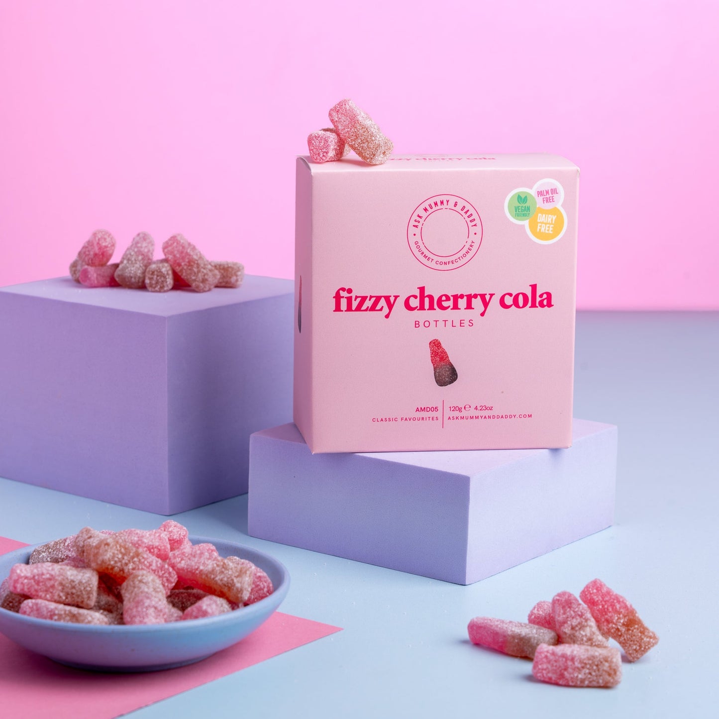 Ask Mummy & Daddy  Fizzy Cherry Cola Bottles (120g)