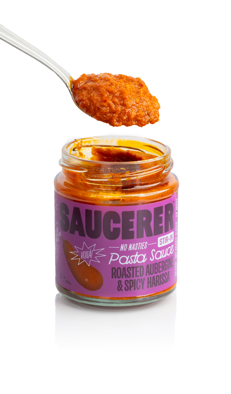 Saucerer Roasted Aubergine & Smoky Harissa Pasta Sauce (190g)