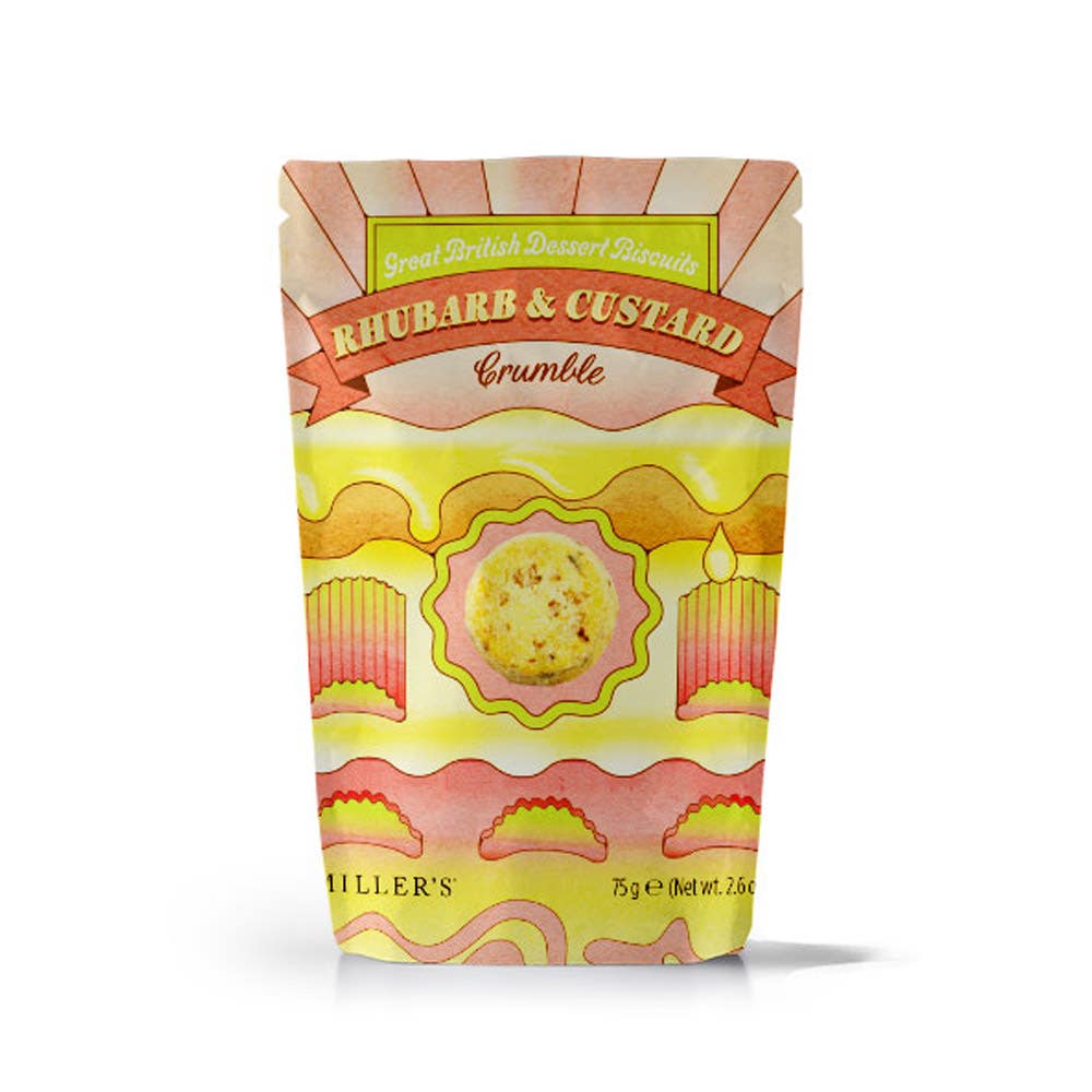 Artisan Biscuits Great British Dessert Biscuits Rhubarb & Custard Crumble (75g)