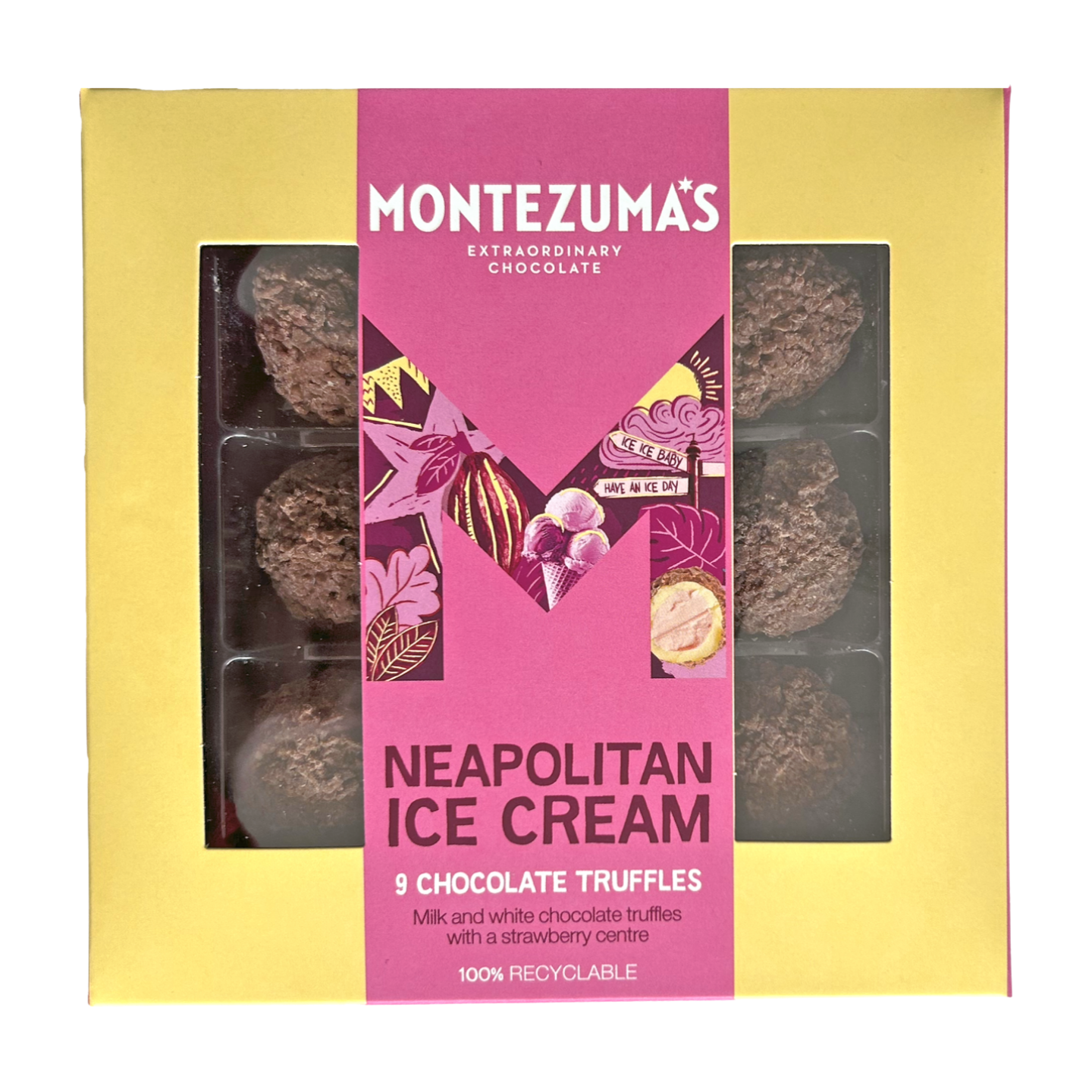 Montezuma's Neapolitan Ice Cream Chocolate Truffles (140g)