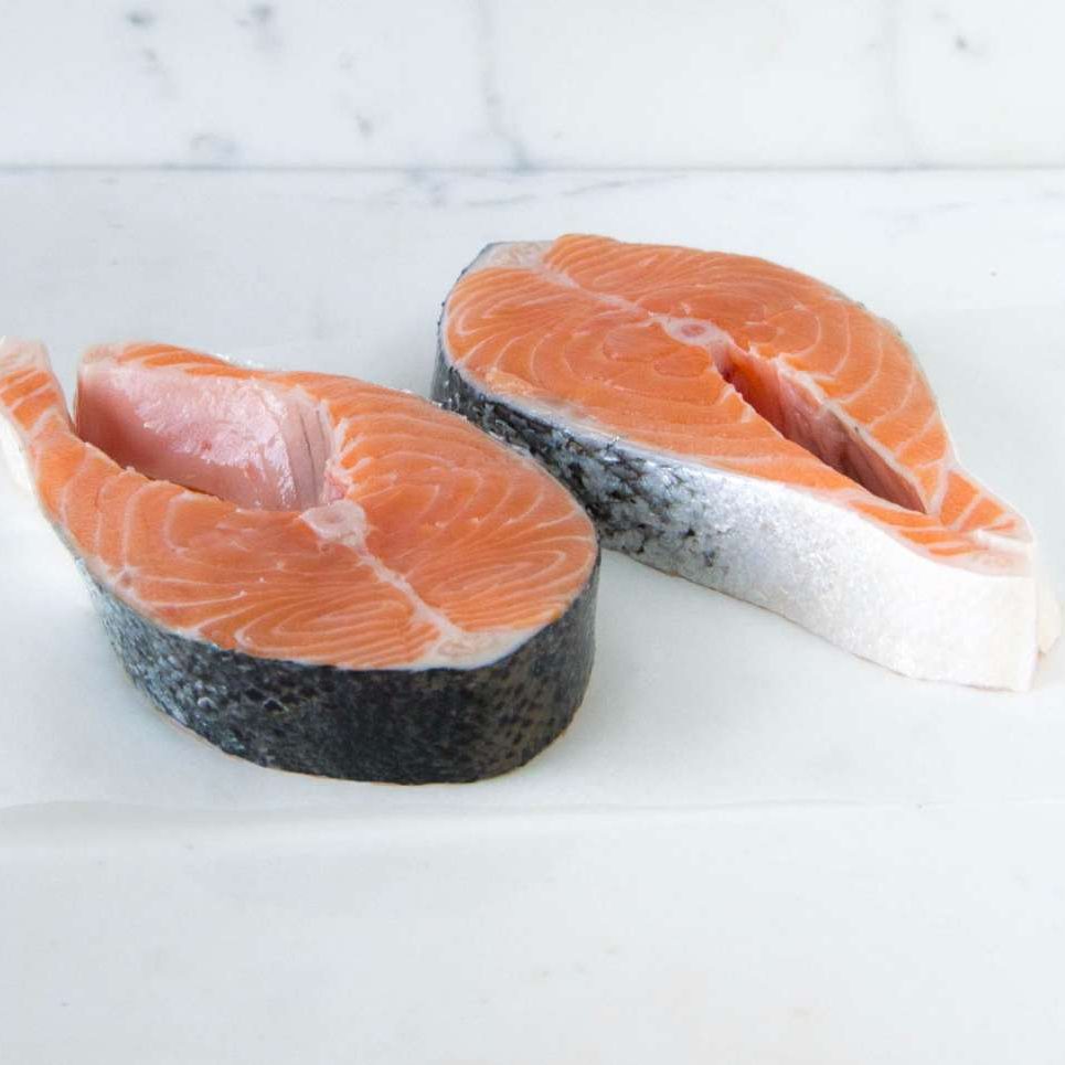 Fresh Scottish Salmon 2 x 150g darnes (skin on, boneless) Serves 2