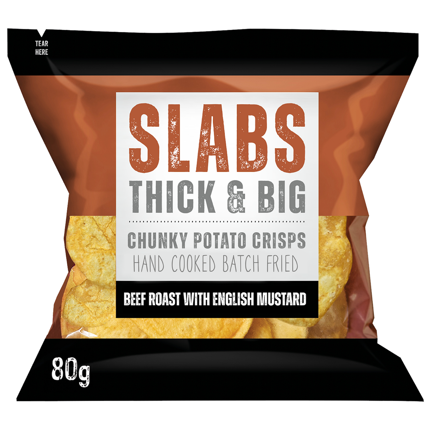 Slabs Beef Roast & English Mustard Chunky Potato Crisps (80g)