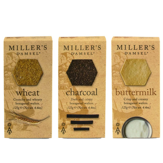 Artisan Biscuits Miller's Damsel Set of Three  (375g)