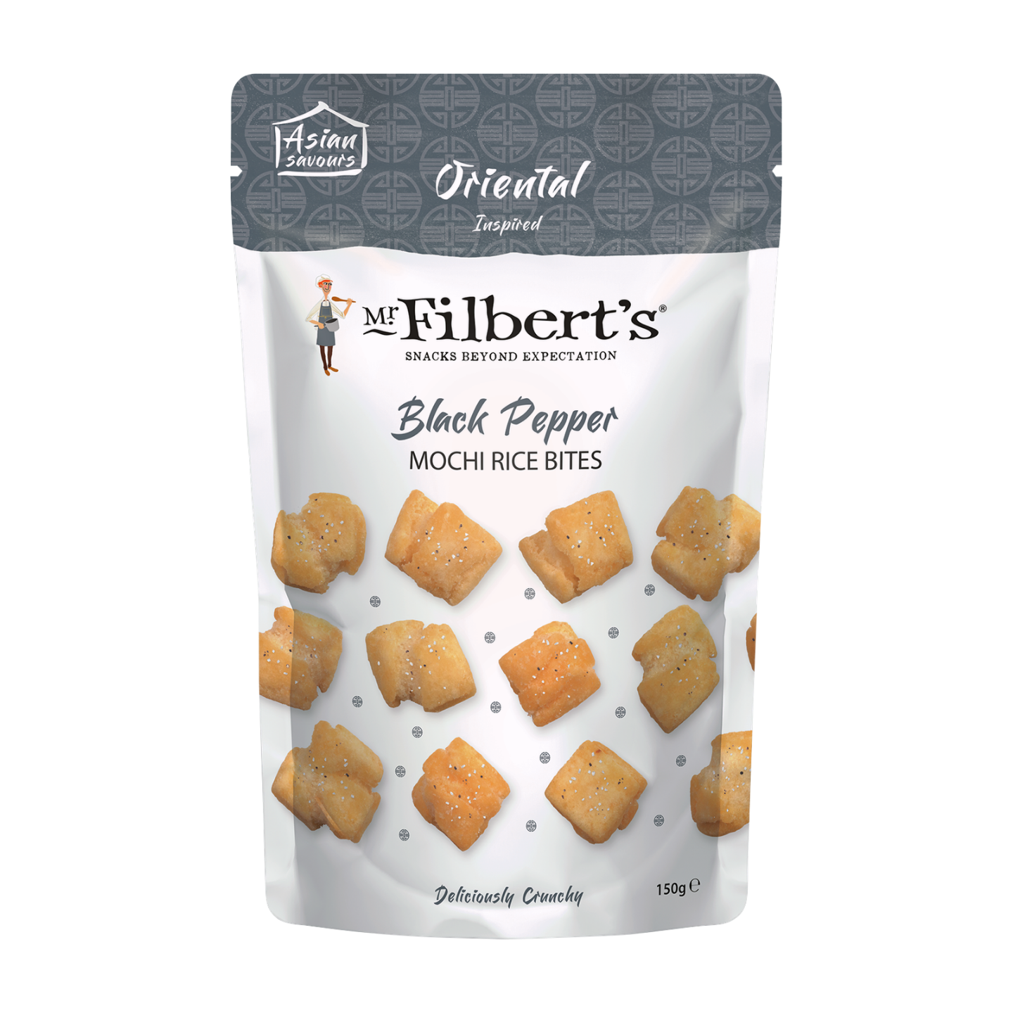 Mr Filbert's Oriental Inspired Black Pepper Mochi Rice Bites (150g)