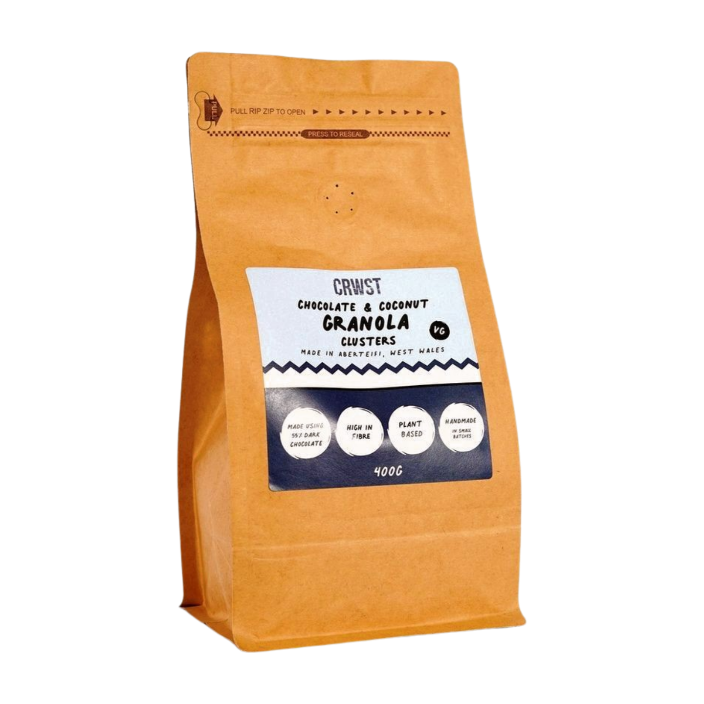 Crwst Chocolate & Coconut Granola Clusters (400g)