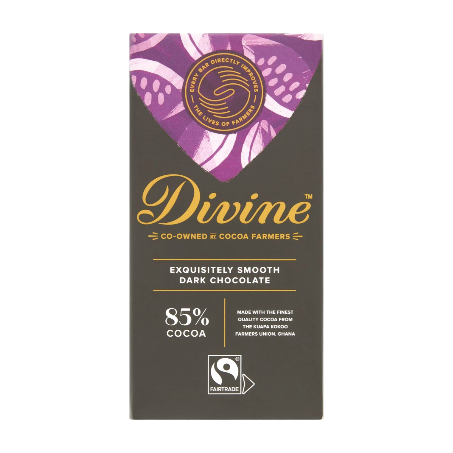 Divine Exquisitely Smooth 85% Dark Chocolate (90g)
