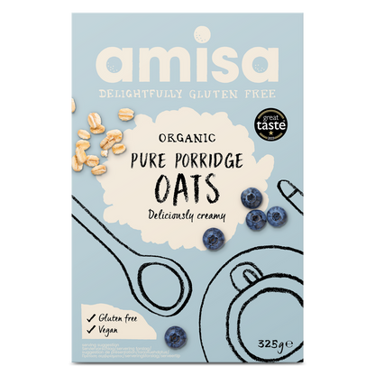 Amisa Organic Gluten Free Pure Porridge Oats (325g)