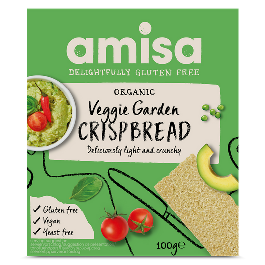 Amisa Organic Gluten Free Veggie Garden Crispbread (100g)