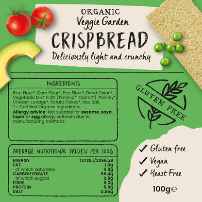 Amisa Organic Gluten Free Veggie Garden Crispbread (100g)