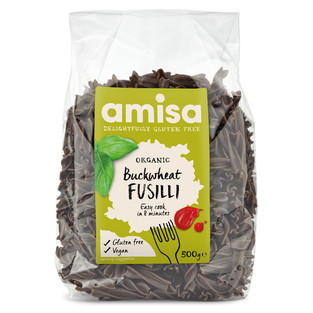 Amisa Organic Gluten-Free Buckwheat Fusilli (500g)