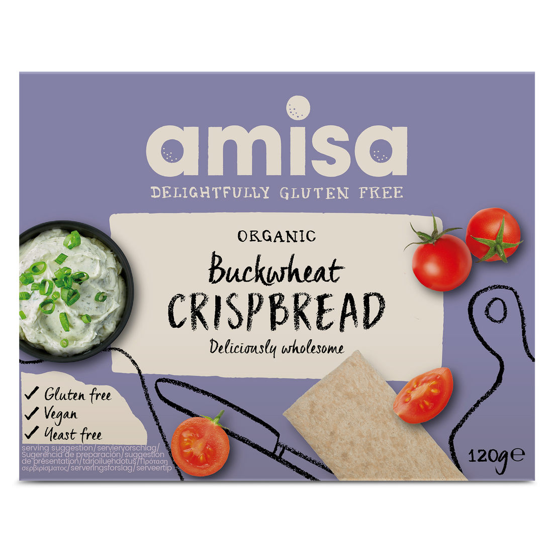 Amisa Organic Gluten Free Buckwheat Crispbread (120g)