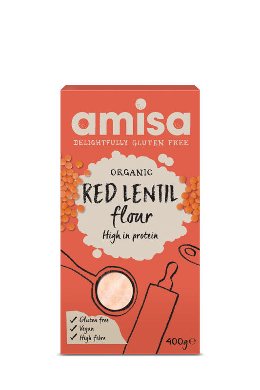 Amisa Organic Red Lentil Flour (400g)