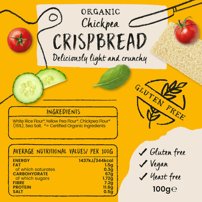 Amisa Organic Gluten Free Chickpea Crispbread (100g)