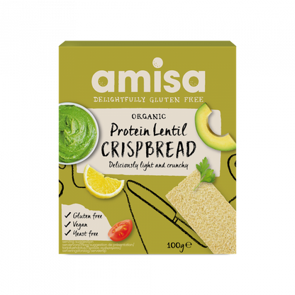 Amisa Organic Gluten Free Protein Lentil Crispbread (100g)