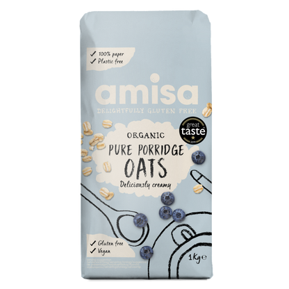 Amisa Organic Gluten Free Pure Porridge Oats (1kg)