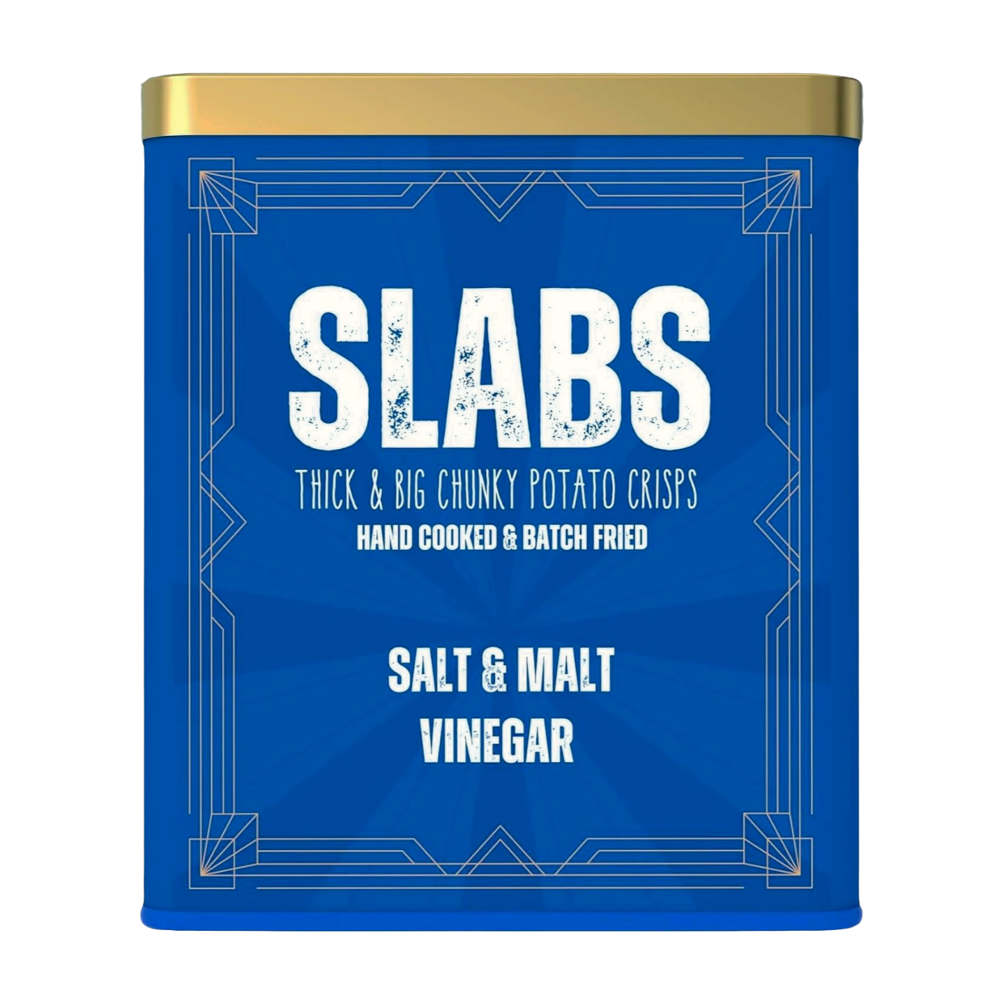 Slabs Salt & Malt Vinegar Chunky Potato Crisps in Retro Can (250g)