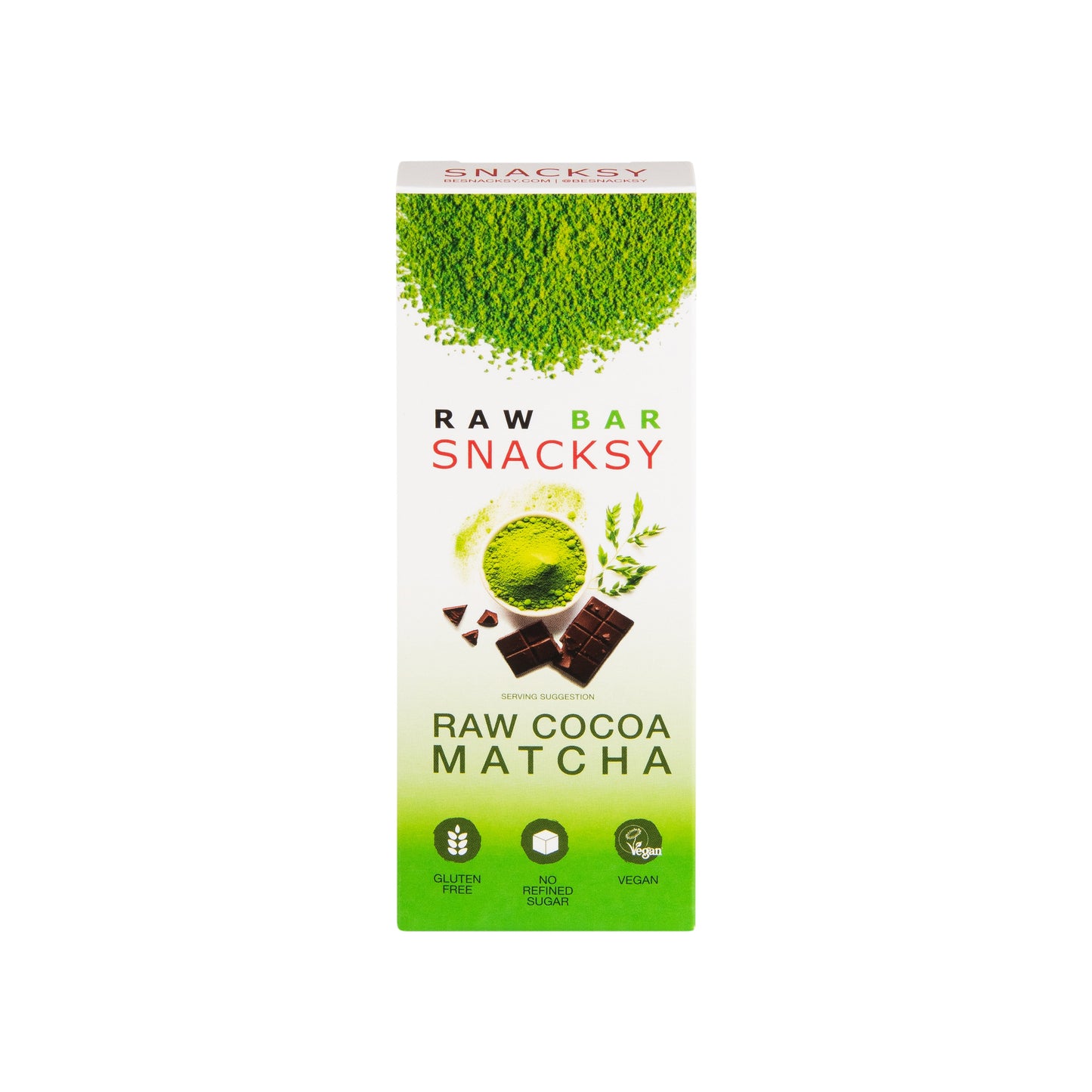 Snacksy Matcha Raw Cocoa Bar (40g)