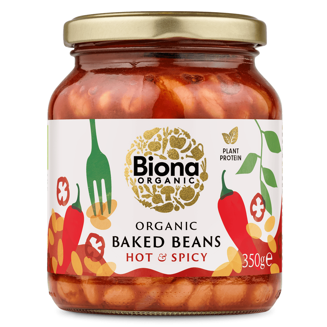 Biona Organic Baked Beans Hot & Spicy (350g)