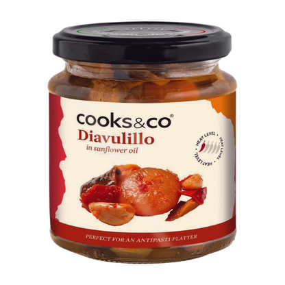 Cooks & Co Diavulillo - Spicy Mixed Vegetables in Oil (280g)