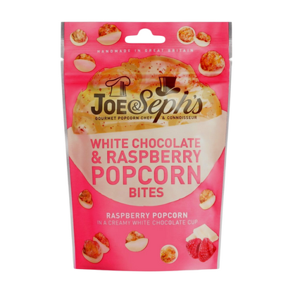 Joe & Seph's White Chocolate & Raspberry Popcorn Bites (63g)