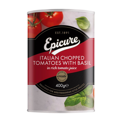 Epicure Italian Chopped Tomatoes with Basil (400g)