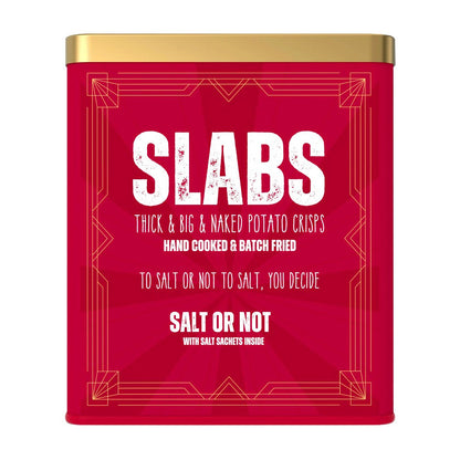 Slabs Salt or Not Chunky Potato Crisps in Retro Can (250g)