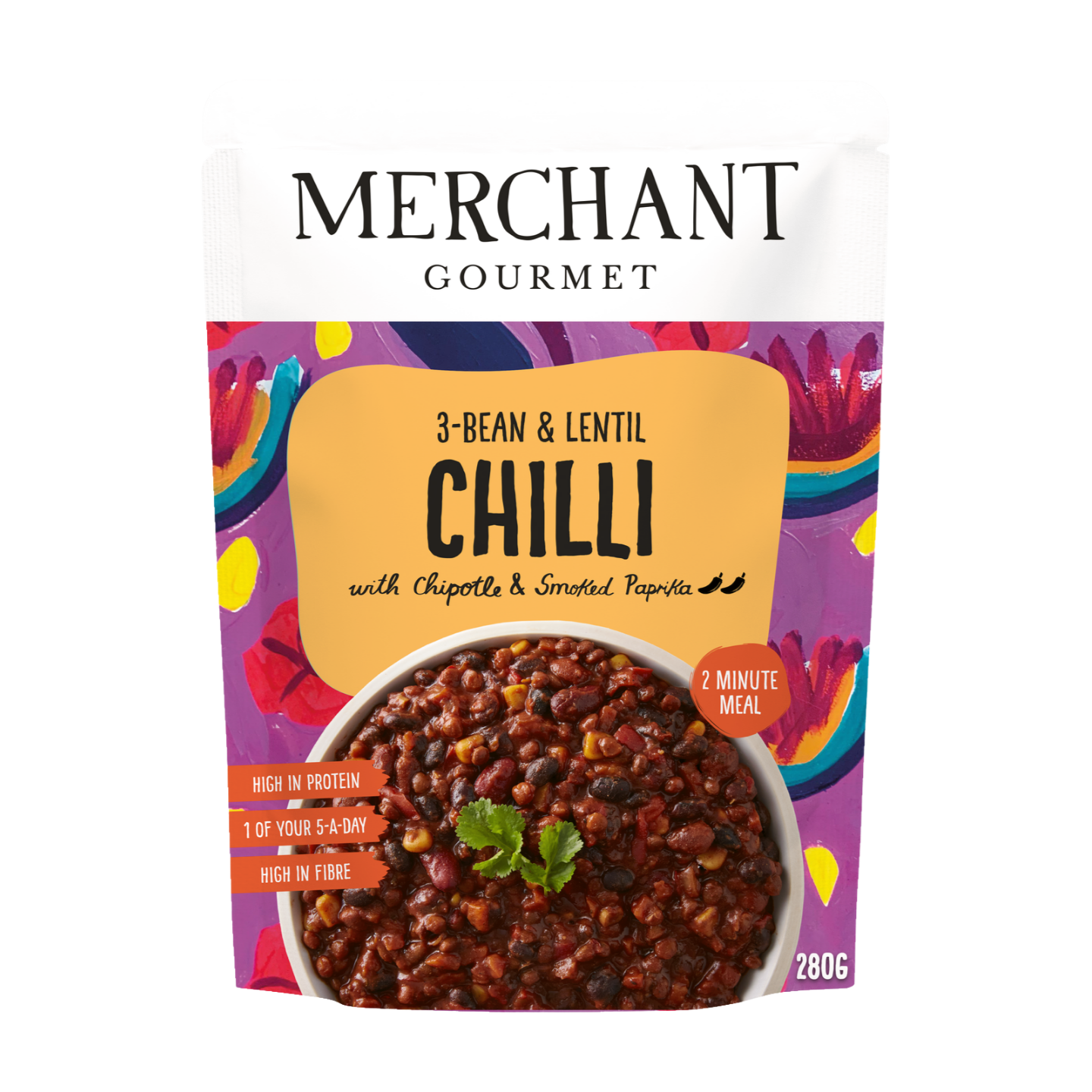Merchant Gourmet 3 Bean & Lentil Chilli (280g)