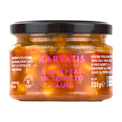 Karyatis Chickpeas in Tomato Sauce (220g)