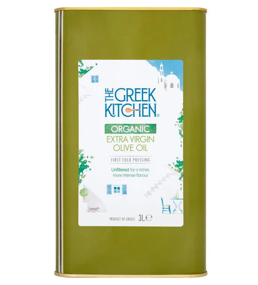 The Greek Kitchen Organic Unfiltered Extra Virgin Olive Oil - 3L