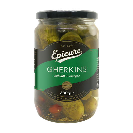 Epicure Gherkins with Dill in Vinegar (680g)