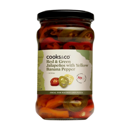 Cooks & Co Red & Green Jalapenos with Banana Pepper (290g)