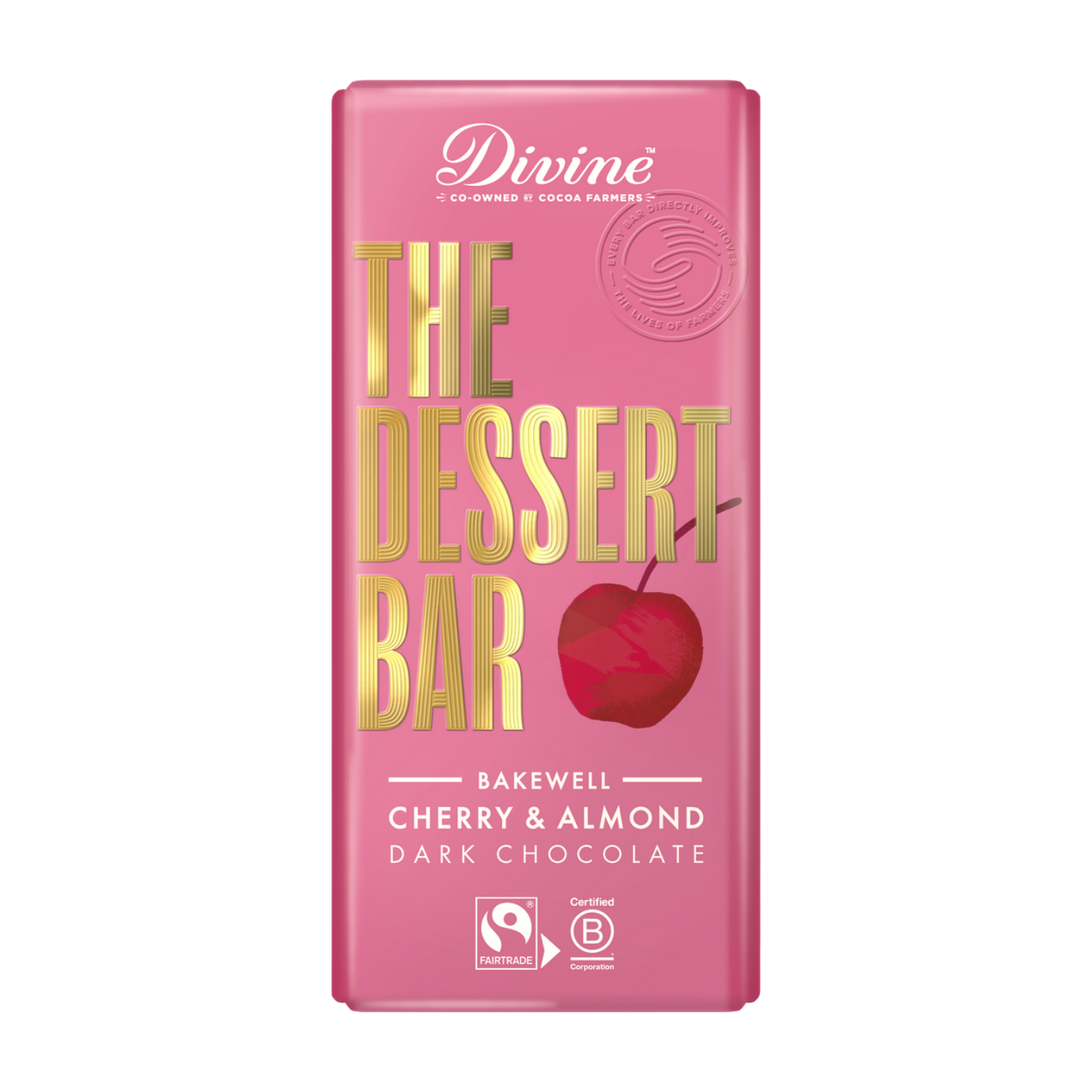Divine Dark Chocolate Bakewell Dessert Bar (180g)