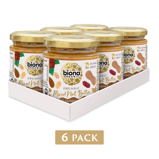 Biona Organic Mixed Nut Butter Smooth 6 x (170g)