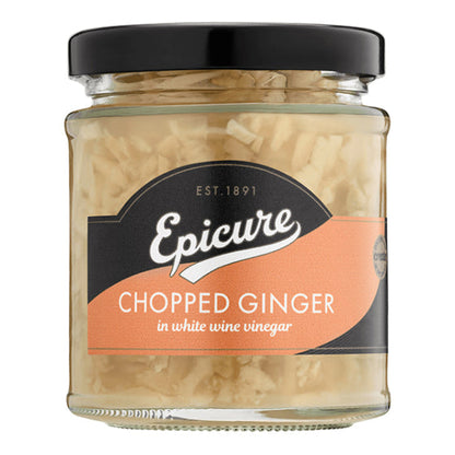 Epicure Chopped Ginger in White Wine Vinegar (180g)