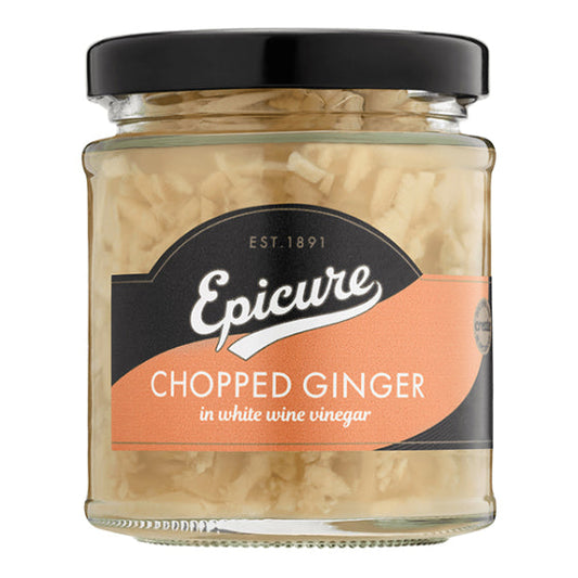 Epicure Chopped Ginger in White Wine Vinegar (180g)