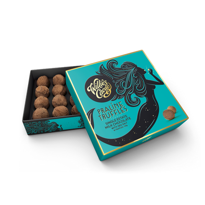 Willie's Cacao Milk Chocolate Praline Truffles with Sea Salt (110g)