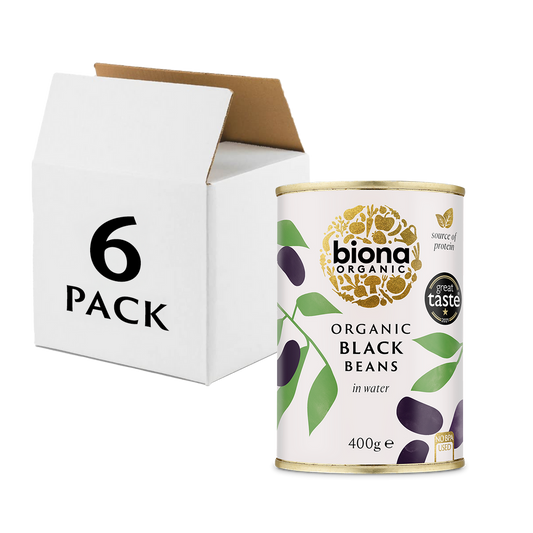 Biona Organic Black Beans 6 x 400g (2.4kg)