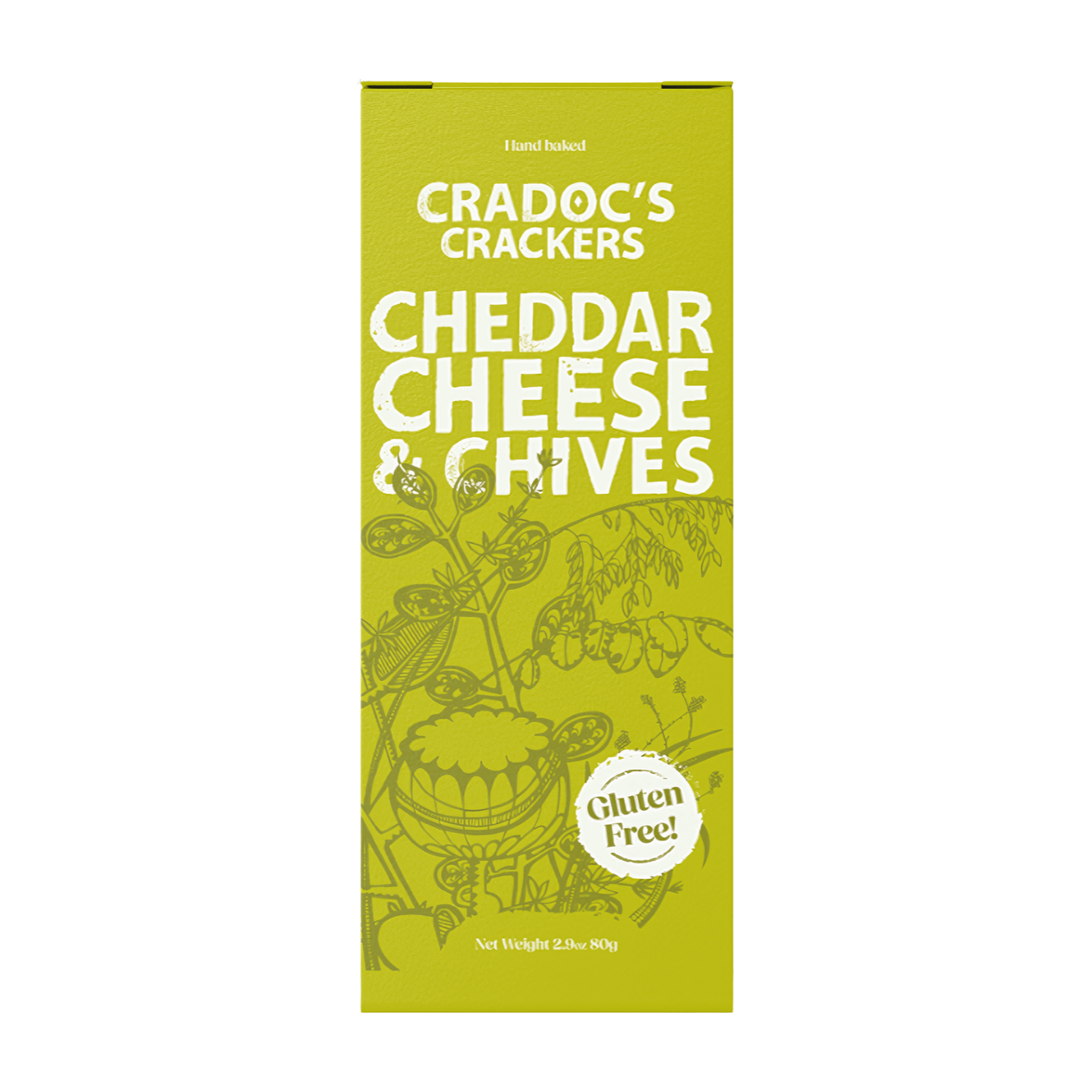 Cradoc's Gluten Free Cheddar Cheese & Chives Crackers (80g)