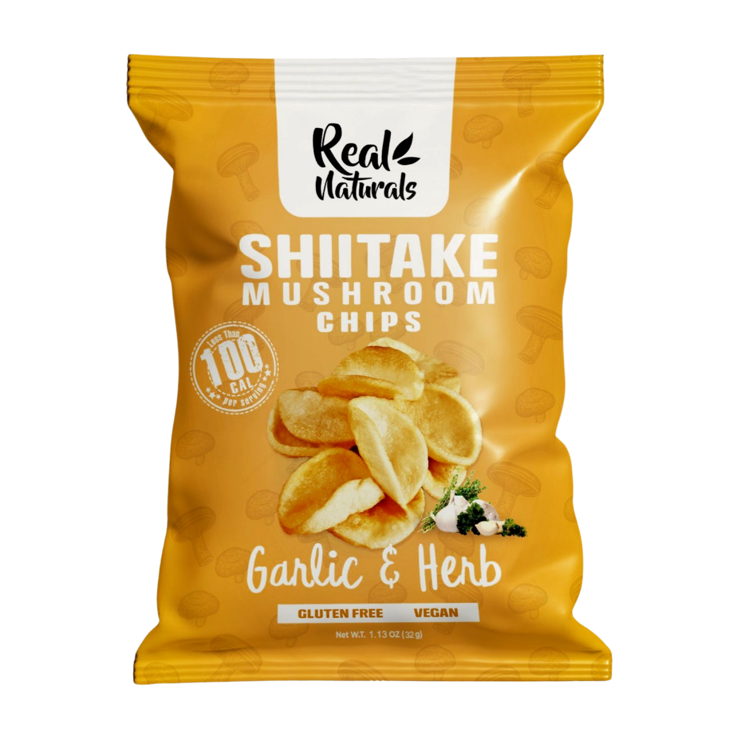 Real Naturals Garlic & Herb Shiitake Mushroom Crisps (32g)